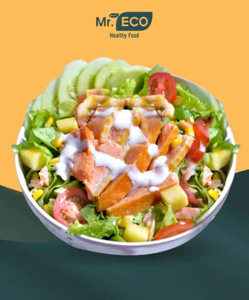 Cách chế biến món salad cá hồi hun khói đơn giản.