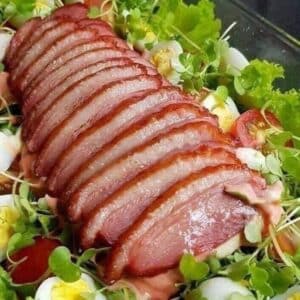 Cách làm bún gạo lứt lườn ngỗng hun khói.